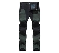 Freiesoldaten Hombre Al Aire Libre Forro Polar Pantalones de Invierno Resistente al Agua Pesca Caminar Senderismo Softshell Pantalones de Esquí