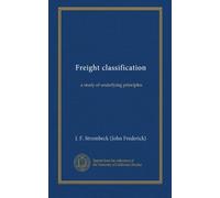 Freight classification: a study of underlying principles