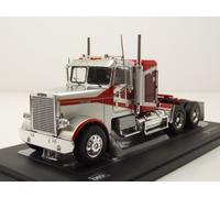 Freightliner FLC 120 64 T Camión Tráiler 1977 Plata Rojo Ixo Models 1:43
