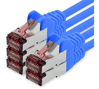 freiwerk Cable de red Cat.6 0,25m azul - 5 x Cable Ethernet Lankabel Cat6 Lan Cable de red Sftp Pimf Patch Cable 1000 Mbit s compatible con Cat5 Cat5e Cat6a Cat7 Cat8