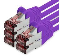freiwerk Cable de red Cat.6 0,25m púrpura - 5 x Cable Ethernet Lankabel Cat6 Lan Cable de red Sftp Pimf Patch Cable 1000 Mbit s compatible con Cat5 Cat5e Cat6a Cat7 Cat8