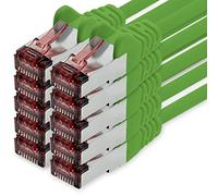 freiwerk Cable de red Cat.6 0,5m verde - 10 x Cable Ethernet Lankabel Cat6 Lan Cable de red Sftp Pimf Patch Cable 1000 Mbit s compatible con Cat5 Cat5e Cat6a Cat7 Cat8