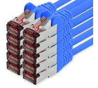 freiwerk Cable de red Cat.6 1m azul - 10 x Cable Ethernet Lankabel Cat6 Lan Cable de red Sftp Pimf Patch Cable 1000 Mbit s compatible con Cat5 Cat5e Cat6a Cat7 Cat8