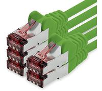 freiwerk Cable de red Cat.6 1m verde - 5 x Cable Ethernet Lankabel Cat6 Lan Cable de red Sftp Pimf Patch Cable 1000 Mbit s compatible con Cat5 Cat5e Cat6a Cat7 Cat8