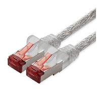 freiwerk Cable de red Cat.6 2m transparente - 1 x Cable Ethernet Lankabel Cat6 Lan Cable de red Sftp Pimf Patch Cable 1000 Mbit s compatible con Cat5 Cat5e Cat6a Cat7 Cat8
