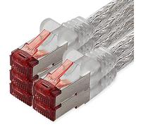 freiwerk Cable de red Cat.6 2m transparente - 5 x Cable Ethernet Lankabel Cat6 Lan Cable de red Sftp Pimf Patch Cable 1000 Mbit s compatible con Cat5 Cat5e Cat6a Cat7 Cat8