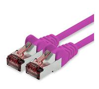 freiwerk Cable de red Cat.6 7,5m magenta - 1 x Cable Ethernet Lankabel Cat6 Lan Cable de red Sftp Pimf Patch Cable 1000 Mbit s compatible con Cat5 Cat5e Cat6a Cat7 Cat8