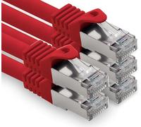 freiwerk Cable de red CAT.7, 2,0 m, rojo, 5 unidades