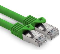 freiwerk Cable de red Cat.7 de 20 m, color verde, 1 unidad, cable de red LAN Ethernet, S-FTP, LSZH PIMF, 10 GB, S, RJ45, conector Cat6a