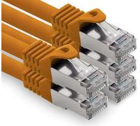 freiwerk Cable de red Ethernet Lan S-FTP LSZH PIMF 10 GB s RJ45 macho Cat6a, 2,0 m, color naranja
