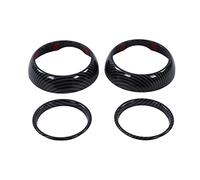 FRELEAN Carbon Fiber Vent Covers 4pcs Set | ABS Auto Vent Trim Rings for MINI F55 F56 F57 2014-2021 | Interior Styling Accessories/Car Decor Upgrade