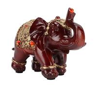 FRELEAN Elephant Statue for Good Luck & Wealth | Sturdy Composite Home Decor for Bedroom/Office/Shelf | Lifelike Elephant Figurine Attracts Fortune, Cute & Elegant Design