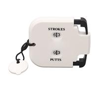 FRELEAN Stroke Counter 2 Digits | Mechanical Clicker with Quick Zeroing Function | Dual Player Score Keeper for Putts/Shots/Games | Portable & Sturdy Plastic Design (White Body Black Press)