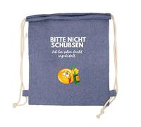 FremiBag Bolsa de deporte con texto en alemán "Bitte nicht schubsen ich bin schon leicht angetüdelt Party Festival Beutel Fitness Sport Spruch lustig - für Weihnachten