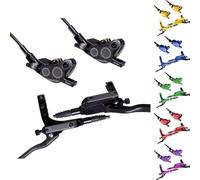 Frenado Avanzado 4 Pistones - Kit De Freno De Discoteca Hidráulico Para Bicicleta Bicicleta De Montaña - Aleación De Aluminio, Delantero y Trasero, Presión Hidráulica - Compatible Con Método De