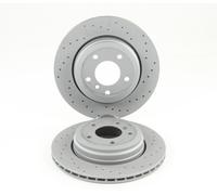2x Disco de freno ventilación externa 150.3405.52 ZIMMERMANN para BMW 5 6