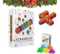 Frenaki Juego de Palabras con Dados revueltos para 1-5 Jugadores, Spell Shout: Juego de Mesa Familiar de Ritmo rápido con 36 Dados, Rompecabezas de Dado para Entrenar la Mente (1set)