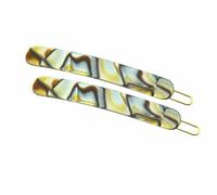 French Amie Juego de 2 pinzas de celulosa redondeadas y oblongas pequeñas de 2.5 pulgadas, para mujer, cierre de metal, hecho a mano, para niñas, con cierre lateral, accesorios para el cabello de París para mujer, agarre fuerte, antideslizante, a la moda, duradero y elegante, fabricado en Francia (ónix plateado)