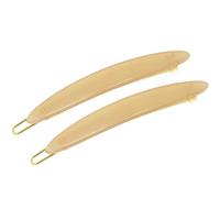French Amie Juego de 2 pinzas para el cabello francés, oblongas, pequeñas, de 2.5 pulgadas, para mujer, cierre de metal, hecho a mano, para niñas, accesorios para el cabello de París, agarre fuerte, antideslizante, a la moda, duradero y con estilo, fabricado en Francia (beige macizo)