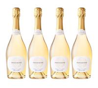 French Bloom, Le Blanc, Vino Sin Alcohol 0.0% ABV Espumoso Blanco, Orgánico, Elaborado con Chardonnay Orgánico Fino, Bajo en Calorías, Sin Sulfitos o Conservantes, Apto para Embarazo, 750ml, 4-pack