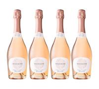 French Bloom, Le Rosé, Vino Sin Alcohol 0.0% ABV Vino Rosado Orgánico, Elaborado con Chardonnay y Pino Noir Orgánico, Bajo en Calorías, Sin Sulfitos o Conservantes, Apto para Embarazo, 750ml, 4-pack