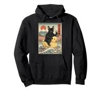 French Bull Dog Ninja Japón Vintage Japonés Ukiyo-e Arte Sudadera con Capucha