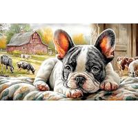 French-Bulldog 1000 Piezas Puzzle Reciclado Juego desafiante Educativo para relajación Creatividad Regalo 38x26/1000pcs