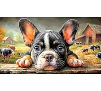 French-Bulldog 1000 Piezas Puzzle Reciclado para Adultos Juego Educativo relajación Desafiante Idea de Regalo 38x52/1000pcs