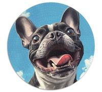 French Bulldog 1000 Piezas Redondo Puzzle Creativo Innovador Rompecabezas Circular Regalo para Niños 1000pcs (67.5x67.5cm)