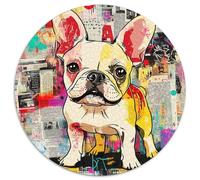 French Bulldog 1000 Piezas Redondo Puzzle Desafiante Innovador Rompecabezas Juego para Niños 1000pcs (67.5x67.5cm)