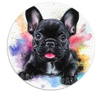 French Bulldog 1000 Piezas Rompecabezas Redondo Creativo Puzzle Regalos para Aliviar El Estrés para Adultos Y Niños 1000pcs (67.5x67.5cm)