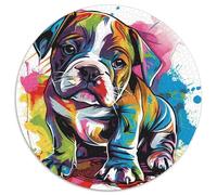 French Bulldog 1000 Piezas Rompecabezas Redondo Creativo Puzzles Regalos para Aliviar El Estrés para Adultos Y Niños 1000pcs (67.5x67.5cm)