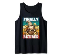 French Bulldog Dog Lover Gnome For Retro Dad Finally Retired Camiseta sin Mangas