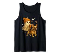 French Bulldog Halloween Ghost Walking French Bulldog Dog Camiseta sin Mangas