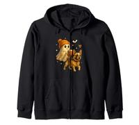 French Bulldog Halloween Ghost Walking French Bulldog Dog Sudadera con Capucha