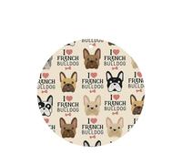 French Bulldog - Juego de tarjetas de ambientador redondas para coche, aroma a lavanda, 10/24 piezas