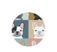 French Bulldog - Juego de tarjetas de ambientador redondas para coche, aroma a lavanda, 10/24 piezas