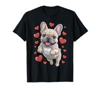 French Bulldog Love Heart Valentines Day Dog Lover Camiseta