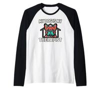 French Bulldog My Dog Is My Therapist Camiseta Manga Raglan