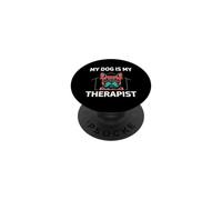 French Bulldog My Dog Is My Therapist PopSockets PopGrip Adhesivo