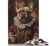 French Bulldog Noble Scholar Renaissance Pet Art Rompecabezas Imposible,desafío para Adultos Entretenimiento Creativo 1000 Piezas Obra De Arte De Juego De para Adultos, Regalos A Partir De 14 Años 1