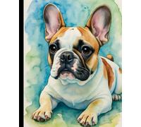French Bulldog Notebook - Watercolor Illustration Lined Journal - 110 Pages