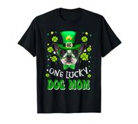 French Bulldog One Lucky Dog Mom Dogs Lover St Patricks Day Camiseta