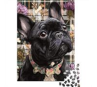 French Bulldog Pet Portrait Puzzles Imposible,desafío for Adults Entretenimiento Creativo 1000 Piezas Obra De Arte De Juego De para Adultos, Regalos A Partir De 14 Años 38x26cm/1000pcs