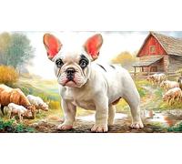 French-Bulldog Puzzle Adultos 1000 Piezas Juego desafiante Educativo Papel Reciclado para relajación y Creatividad 70x50/1000pcs