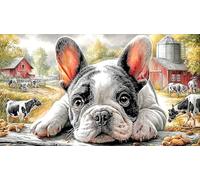 French-Bulldog Puzzle Adultos 1000 Piezas Juego Educativo relajación Desafiante Papel Reciclado Idea de Regalo 38x26/1000pcs