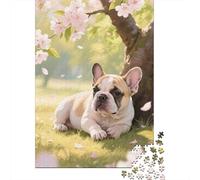 French Bulldog Puzzle De 1000 Piezas Desafío Rompecabezas Creativo Regalo Multicolor para Infantiles Adolescentes 1000pcs (75x50cm)