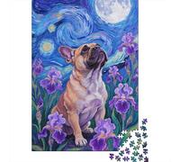 French Bulldog Puzzle De 1000 Piezas Desafío Rompecabezas Entretenimiento Diversión Multicolor para Infantiles Adolescentes 1000pcs (75x50cm)