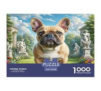French Bulldog Puzzles 1000 Pieza para Adultos Puzzles Desafiantes for The Whole para Mujeres, Regalos para Hombres Cartón 100% Reciclado Decoración del Hogar 52x38cm/1000pcs