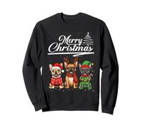 French Bulldog Reindeer Elf Santa Hat Merry Christmas Pajama Sudadera